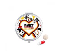 de Alemania de fútbol cultura patron Travel bolsillo píldora caso medicina dispensador espejo regalo caja de almacenamiento