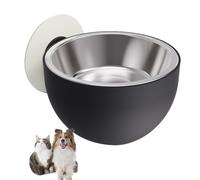 de alimentación de Perros: Plato de Montaje de Pared de Acero Inoxidable de 20 cm, alimentador magnético Anti derrame, de Comida de Gato Elevado | de Agua de Cachorros Desmontable pa