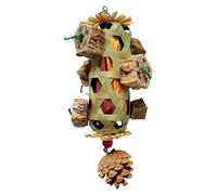 De Alimentación Para Loro - Cesta Tejida De Bambú De 25 Cm, Madera De Maíz Colorida 150 G - Interactivo Para Búsqueda De Alimentos Para Calopsitte, Conure, Gris África Y Mascota