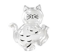 De Almacenaje De Pelo De Gato Forma De Gatito Transparente Magnético
