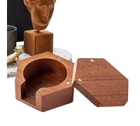 De Almacenamiento De Café - Granja Rústica, Base De Soporte De Madera, Organizador De Filtros Con Tapa Magnética, Bandeja De Papel Circular Universal | Para Encimera De Cocina, Restau