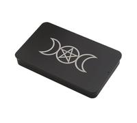 de almacenamiento de cartas de tarot, organizador de cartas de tarot de hierro, símbolos para correr, accesorio de juego de mesa, protectora ligera para viajes escolares, interiores y