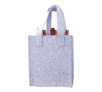 de almacenamiento de fieltro con diseño de 6 botellas, asa portátil para luna de miel, accesorios de bebidas alcohólicas para picnic, cumpleaños, reutilizable para guardar botellas, Fi