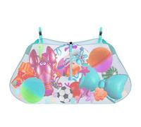de almacenamiento de juguete en la piscina | Organizador de red colgante grande plegable con correas ajustables | de almacenamiento de malla para flotadores, pelotas, juguetes inflables