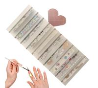 de almacenamiento de láminas para transferencia de uñas: organizador de suministros de manicura, soporte para rollos de láminas para uñas, estuche compacto para almacenamiento de manualidades, di