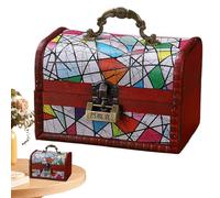 de almacenamiento de madera, organizador con cerradura, de joyería para sala de estar, dormitorio, armario, juguete, colección de tesoros de cocina