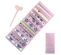 de almacenamiento de papel de transferencia portátil pequeño con 10 | Caja de almacenamiento para decoración de uñas para mujeres, niñas, estudiantes, novias, madres, coleccionistas, hogar