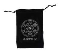 de almacenamiento de tarot, misteriosa de almacenamiento para cartas de tarot mágicas negras, bolsas duraderas para cartas de tarot para sabiduría de brujas, tarjetas de juego de mesa
