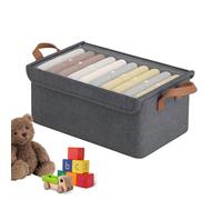 de almacenamiento debajo de la cama: ahorro de espacio en el armario a prueba de polvo, diseño de múltiples compartimentos con ventana transparente, cremalleras metálicas dobles 5# + compuesto d