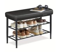 de Almacenamiento EKHO Collection Estilo Mid-Century Modern con Costuras - para Zapatos y Mueble de Entrada, Acolchado, Ideal para Pasillos y Espacios Estrechos, 30x80x50cm, Capacidad de Peso 135kg