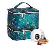 de Almacenamiento Esmalte uñas - Estuche Organizador Gran Capacidad con para 30 Botellas, Gel | Mango Duradero divisores Esponja, Suministros manicura y cosméticos Viaje Mujeres, profesion