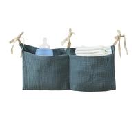 De Almacenamiento Junto A La Cama Para Bebé: Carrito Organizador De Pañales Para Cuna De 38x18 Cm, Soporte De Bolsillo Colgante Para Guardería, Accesorio De Algodón Que Ahorra Espacio Con Correa