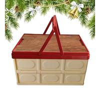 De Almacenamiento Para Adornos Navideños | 30L Plegable Con Asas | Plegable Para Adornos Y Decoraciones Navideñas | Para Embalar Ropa Coronas Juguetes Decoraciones De Hogar Coche
