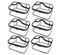 de almacenamiento para bloques de construcción: 24x17x3 cm / 550 g, juego de 6 organizadores de PVC transparente, estuche para transportar juguetes, ideal para el hogar, los viajes y la escuela