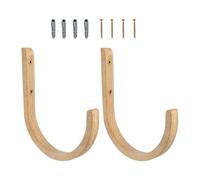 de almacenamiento para colchonetas de yoga - 2 unidades de madera con tornillos, montaje en pared y estante de almacenamiento - Para equipos de fitness, accesorios de fitness, bandas de