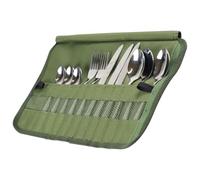 de almacenamiento para cubiertos, rollo de utensilios de cocina de viaje, de poliéster ligera, soporte de cocina multiusos para tenedores, cucharas, palillos, cuchillos, picnic, al aire