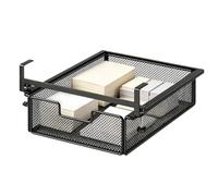 de almacenamiento para debajo del escritorio - No Drilling Pull-Out | 38 x 28 x 15 cm | Under-Desk Drawer Storage Box - Iron No Drilling Slide-Out Tray For Office Stationaries, Dorm, Desk