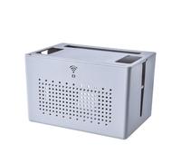 de almacenamiento para enrutador - Soporte para decodificador de disipación de calor hueco de doble capa de escritorio, gestión de cables extraíble a prueba de polvo | Cable de red organizador de