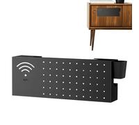 de Almacenamiento para enrutador WiFi - Cubierta de Acero al Carbono para Montaje en Pared, gabinete Organizador de Cables Multifuncional | Conexión de Red Protector de Salida Sala de Estar TV Es