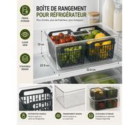 FIVE Caja para almacenamiento en nevera 32x22cm