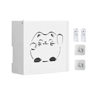 de Almacenamiento para Router, Organizador montado en la Pared, Soporte de Almacenamiento de PVC, diseño Que Ahorra Espacio, gestión de Cables, 1 Unidad de 22 cm y 38 cm para Sala de Estar