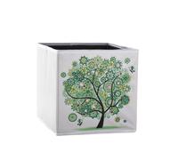 de almacenamiento plegables - de almacenamiento de PU de 9.84 pulgadas Rhinestone | Diamond Painting Shelf | Kit de artesanía de para joyas de cuentas. Cubo de 25cm, pliegue plano