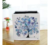 de almacenamiento plegables - de almacenamiento de PU de 9.84 pulgadas Rhinestone | Diamond Painting Shelf | Kit de artesanía de para joyas de cuentas. Cubo de 25cm, pliegue plano