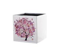 de almacenamiento plegables - de almacenamiento de PU de 9.84 pulgadas Rhinestone | Diamond Painting Shelf | Kit de artesanía de para joyas de cuentas. Cubo de 25cm, pliegue plano