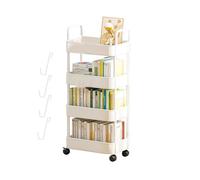 de Almacenamiento rodante - Organizador utilitario, Estante móvil de Varios Niveles con Ganchos con Ruedas | Solución versátil de Escritorio de baño de Cocina para sostener st