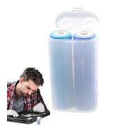 de almacenamiento transparente para baterías | Contenedor protector de baterías AAA | Organizador portátil con tapa para un fácil acceso