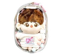 de almacenamiento transparente para muñecas, funda de transporte portátil y almacenamiento de figuras, de muñeca pequeña, gruesa, multifuncional, de transporte para muñecas y salidas
