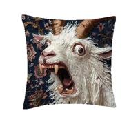 de almohada genérica, Screaming Goat Soft Plush Throw Pillow Case, Funny Animal Home Decor Cushion Cover for Bed, Couch, Chair, Bedroom, Living Room, Office, Apartment, Dorm, Farmhouse, Hotel