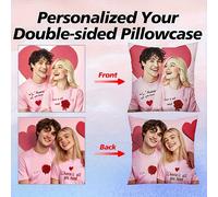 de almohada personalizada de cara con foto - Cremallera oculta y lavable a máquina para sofá/cama/coche - Regalo personalizado de recuerdo para familiares y