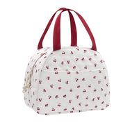 de almuerzo aislada para el trabajo, elegante y de alto rendimiento, portátil, moderna, de gran capacidad, bolsas con bonito estampado, con patrón para vajilla, bebidas, frutas, multiusos