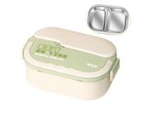 de almuerzo genérica | Contenedor de almuerzo de acero inoxidable | Contenedores de almuerzo de metal de gran capacidad para platos chinos y occidentales y comidas al aire libre