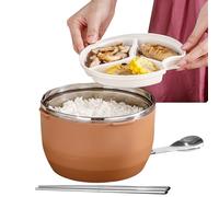 de almuerzo térmica portátil - térmica para almuerzo | Multi Compartments Leakproof Container | LunchBox Containers with Utensil | Portable Leakproof Container for Salad Storage Work School