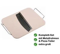 De Alta Calidad Piedra Pizza Set 38 x 30cm Incl. Soporte Y Schneider