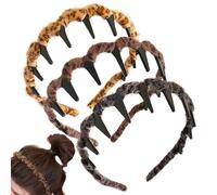 De Alta Frente Para Mujeres - Cubierta Decorativa De La Cabeza De 3 Piezas - No Deslizantes Reversibles Retro Cráneo Alta Diadema,Para Ocasión Formal Deporte Cosplay Uso Diario Señoras