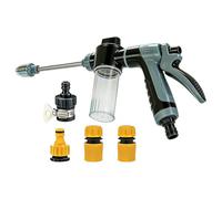 de alta presión portátil - Botella de spray de jardín 40 x 14 cm con junta roscada, de alta presión de 4 boquillas, conector de manguera | Herramienta de limpieza para césped al aire