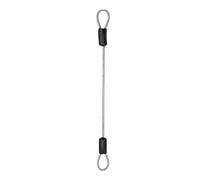 De Alta Resistencia Cable De Acero Inoxidable De 2 Mm Recubierto De PVC De Color Con Anilla, Cuerda De Seguridad, Cordón De Suspensión Fijo(Transparent,30cm)