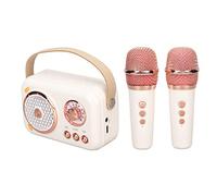 de Altavoces PA Bluetooth, 6 Modos de Graves Mejorados Puerto de Carga USB C Portátil Máquina de Karaoke con Micrófonos Inalámbricos Bluetooth para Interiores para Fiestas de Karaoke