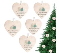 de Amistad de True Friends, 5 Piezas de decoración de corazón, Colgantes Colgantes Estilo de mar | Recuerdo acrílico en Forma de corazón con impresión de una Sola Cara, colección de