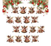 de ángel - Colgantes de madera en forma de ángel 2D | 16 piezas colgante para árbol de, para sala de estar, dormitorio, estante mesa, armario, entrada, puerta de ventana