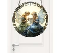 de ángel de - de Elf Sun Catcher Colgante de Navidad | Decoraciones de árbol de Navidad de para Amantes de los Cuentos de, decoración navideña mágica para