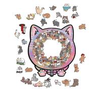 de Animales | 135 Piezas Juguete de Tablero Enmarcado de Gato,de Madera para Niños,para Adultos, Jóvenes, Escuelas Infantiles, Decoración del Hogar y Guarderías