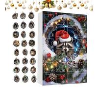 de animales de Adviento, 24 días acrílico 2D con agujero de árbol de Navidad, decoración de calendario de cuenta regresiva - escolar colgante | para niños y niñas, , ventana