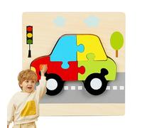 de Animales de Madera 3D,de Madera de Animales para niños - Juego de de Dibujos Animados,Lindos de para niños pequeños, Juguetes educativos de Aprendizaje Preescolar para y niñas de 4 a 6
