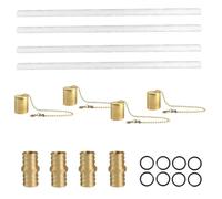 de antorcha genérica Tiki | Torcha de Fibra de Vidrio de Repuesto - 4 Larga Vida, Tapa de lámpara de Cobre, Soporte de latón, decoración del hogar