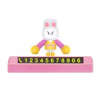 de aparcamiento de dibujos animados, de estacionamiento temporal | Placa de por tarjeta numérica en el salpicadero con forma de animal, de notificación diurna y nocturna para centro comercial