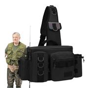 de aparejos de pesca genérica | Señuelos Gear Tackle Storage Rod Holder Gear Holder, de pesca con mosca ligera con correa para el hombro para acampar, cazar al aire libre, Pequeño, UN